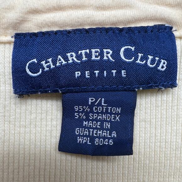 Charter Club Y2K 90s Vintage Grunge Light Academia Womens Polo Shirt Size LP - Picture 2 of 12
